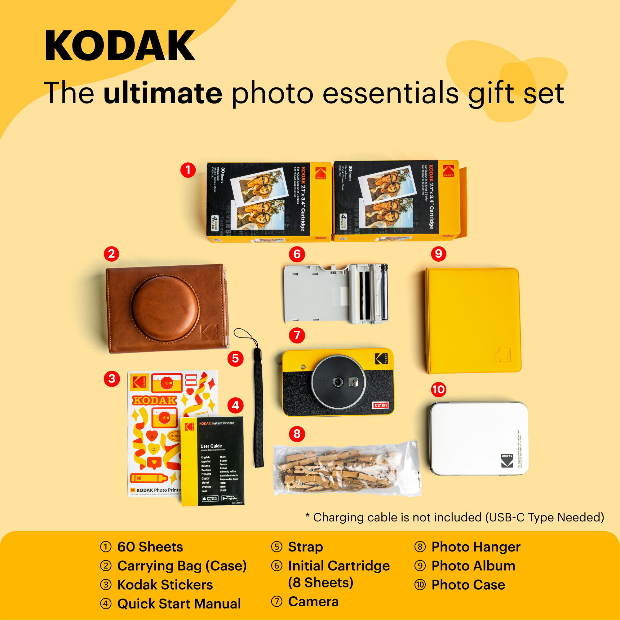 KODAK Mini Shot 2 Retro C210R Gift Bundle