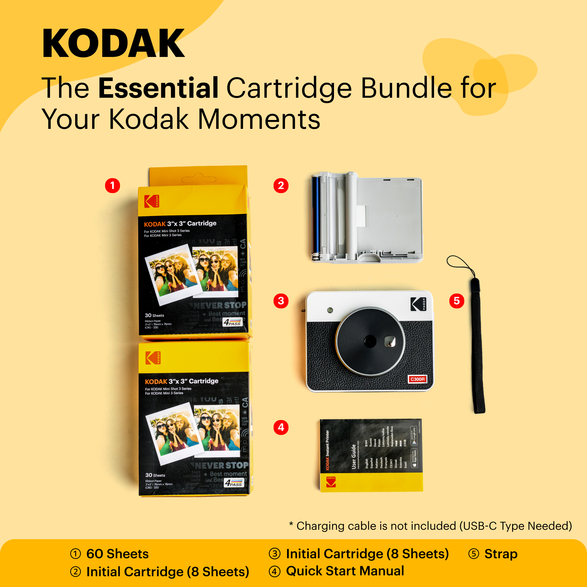 KODAK Mini Shot 3 Retro C300R Bundle