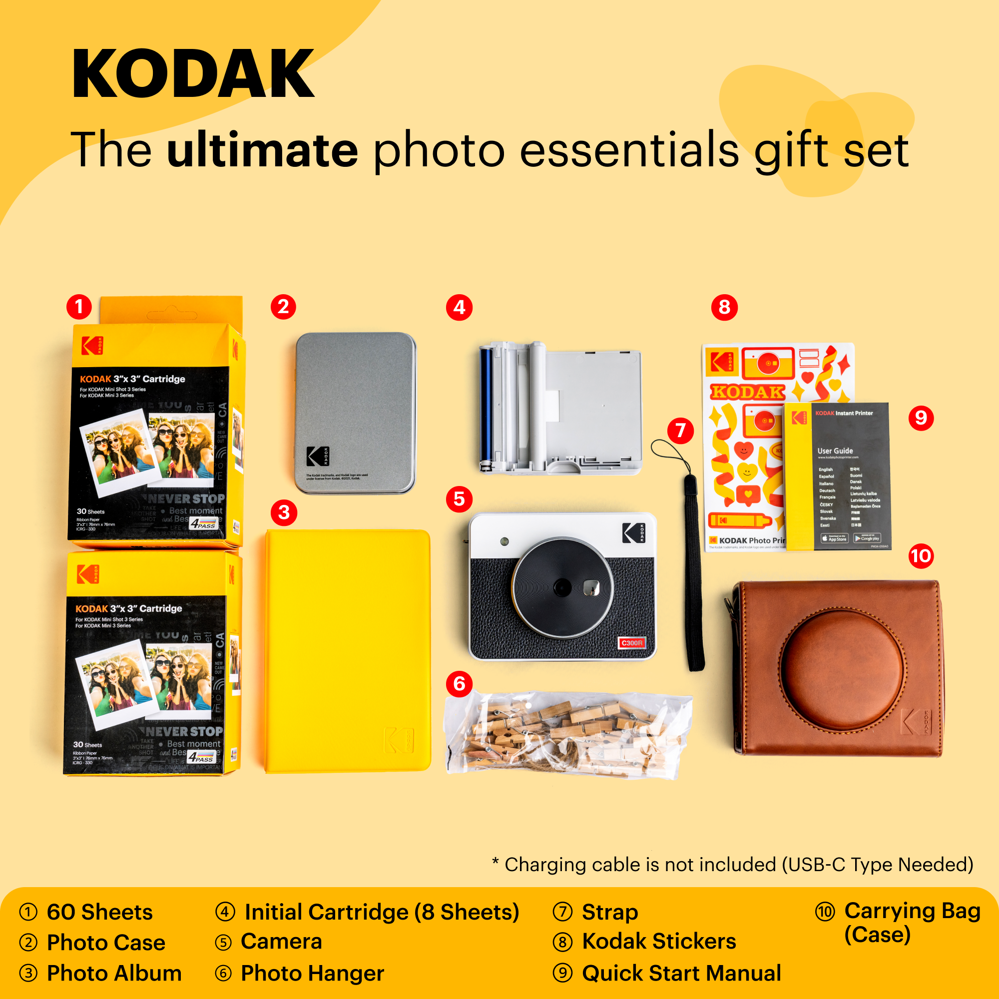 KODAK Mini Shot 3 Retro C300R Gift Bundle