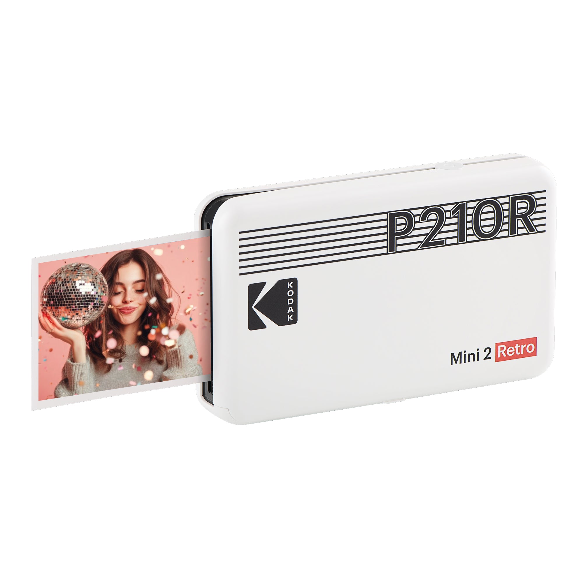 KODAK Mini 2 Retro 2.1x3.4 Inch Printer P210R