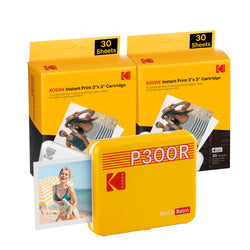 KODAK Mini 3 Retro 4PASS Portable Photo Printer (3x3 inches) + 68 Sheets Bundle
