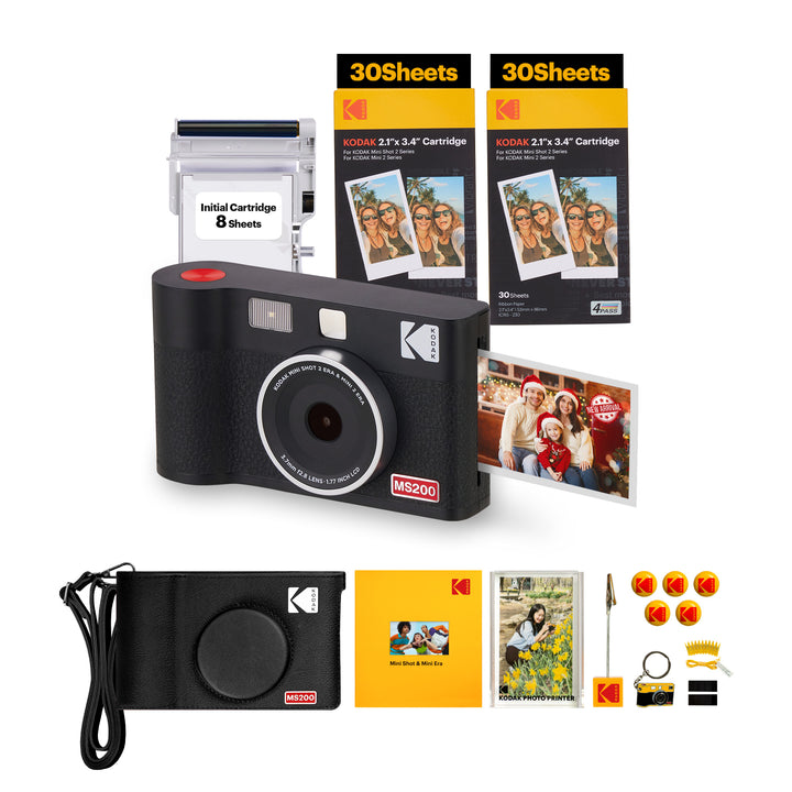 KODAK Mini Shot 2 ERA Gift Bundle(2.1x3.4inches) (Camera + 68 Sheets + Accessories)