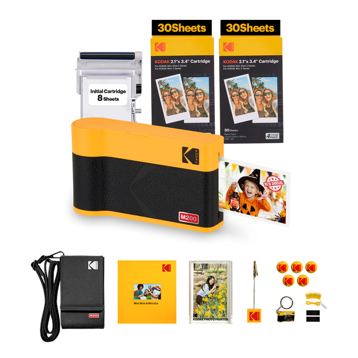 KODAK Mini 2 ERA Tragbarer Fotodrucker-Geschenkpaket (2,1 x 3,4) (Drucker + 68 Blatt + Zubehör) 