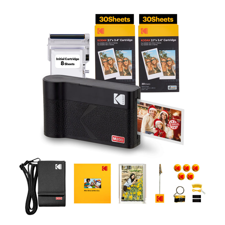 KODAK Mini 2 ERA Tragbarer Fotodrucker-Geschenkpaket (2,1 x 3,4) (Drucker + 68 Blatt + Zubehör) 