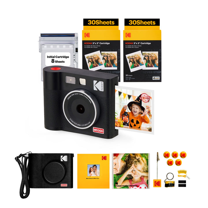 KODAK Mini Shot 3 ERA Gift Bundle (3x3inches) (Camera + 68 Sheets + Accessories)