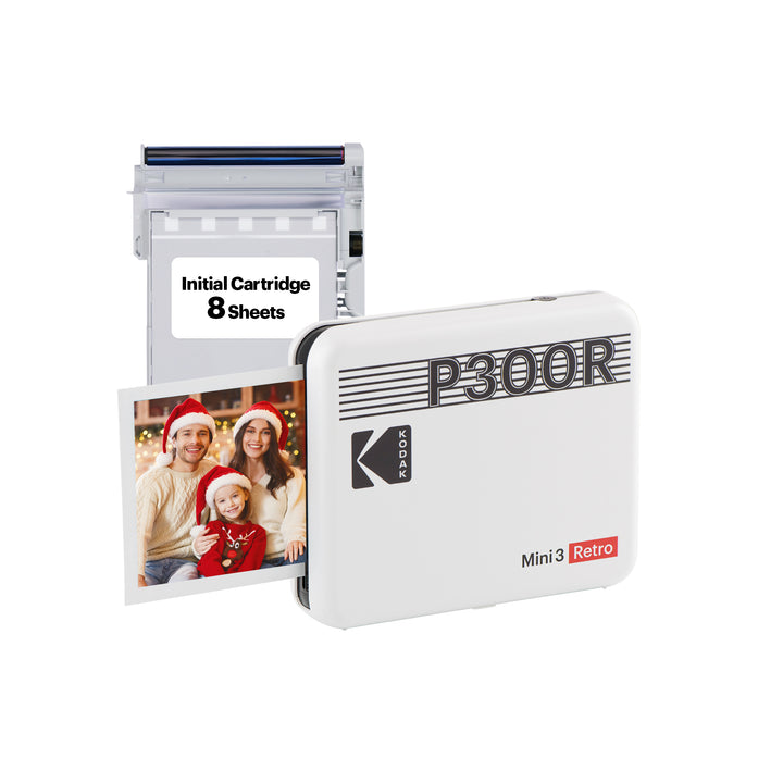 KODAK Mini 3 Retro 4PASS Portable Photo Printer (3x3 inches) + 8 Sheets