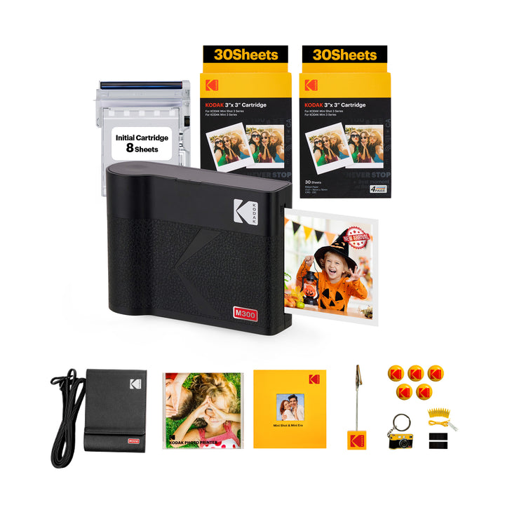 KODAK Mini 3 ERA Tragbarer Fotodrucker-Geschenkpaket (3 x 3 Zoll) (Drucker + 68 Blatt + Zubehör)