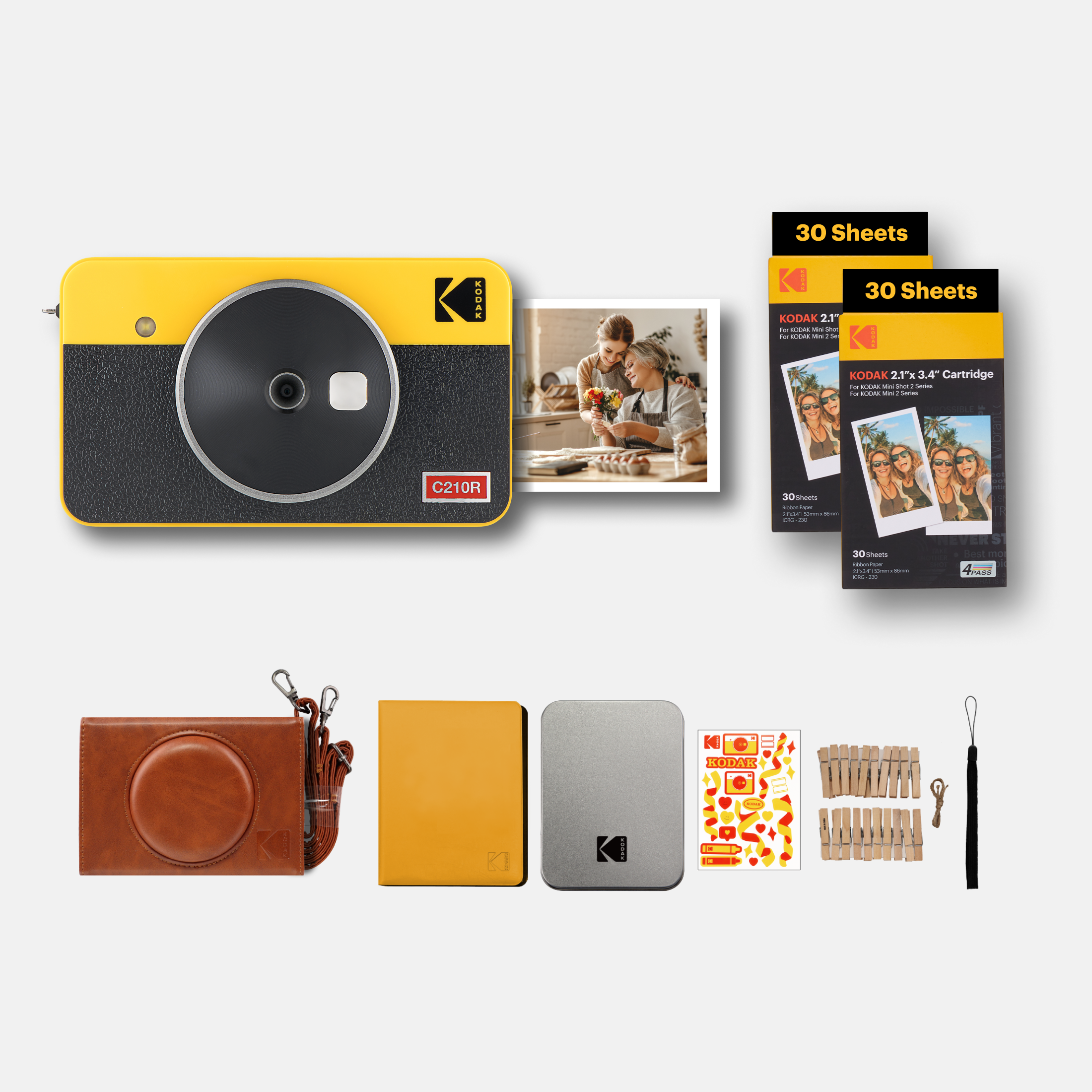 スマホアクセサリー Kodak Instant 2 in 1 Camera (C210) Amazon.co.jp: KODAK スマホ用インスタントプリンター P210
