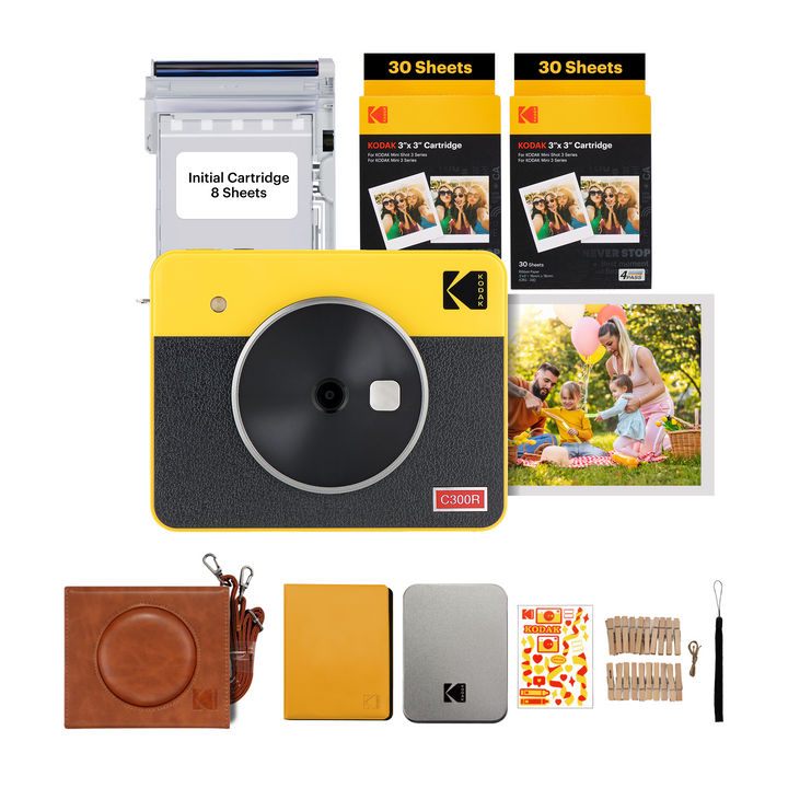 KODAK MiniShot3 Retro 2-in-1 Instant Camera Gift Bundle