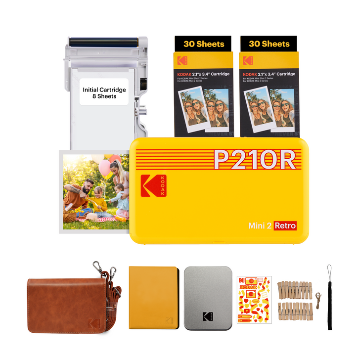 KODAK Mini 2 Retro Portable Photo Printer Gift Bundle