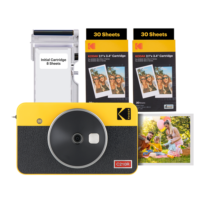 KODAK MiniShot2 Retro 2-in-1 Instant Camera 60Sheets Bundle