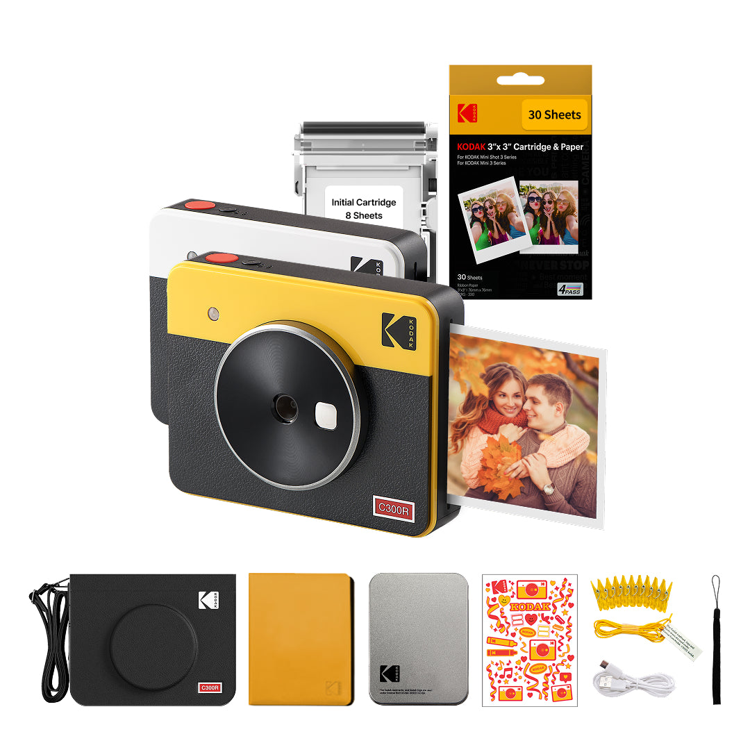 KODAK Mini Shot 3 Retro C300R Gift Bundle