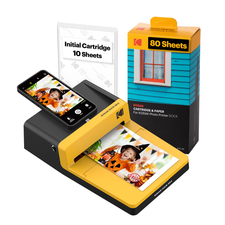 KODAK Dock ERA Instant Photo Printer Cartridge Bundle (4x6inches) (Printer + 90 Sheets)