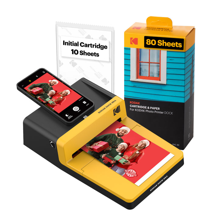 KODAK Dock ERA Instant Photo Printer Cartridge Bundle (4x6inches) (Printer + 90 Sheets)