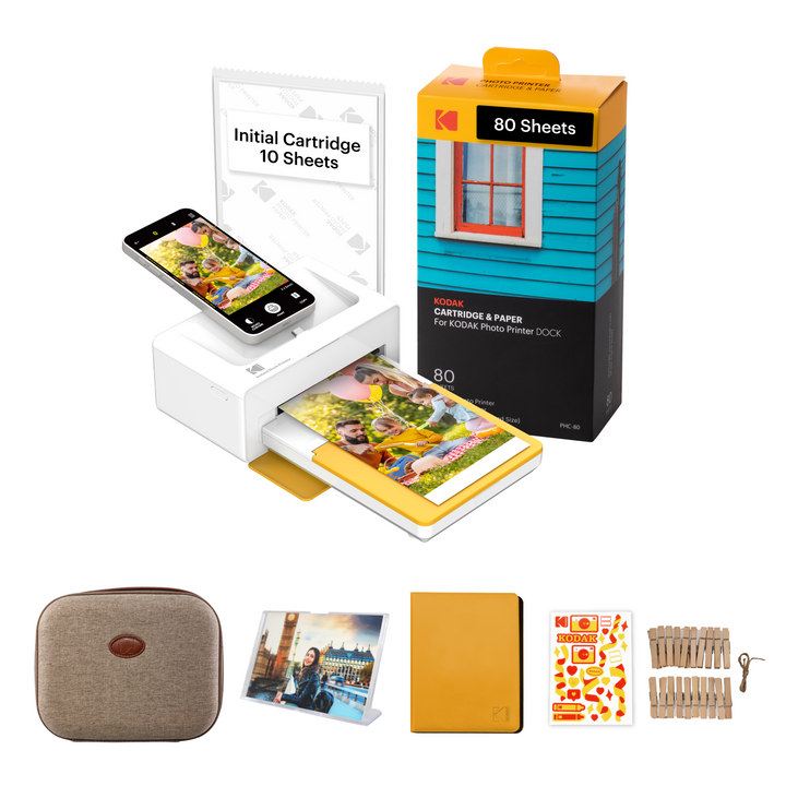 KODAK Dock Plus Photo Printer 4"X6" Gift Bundle