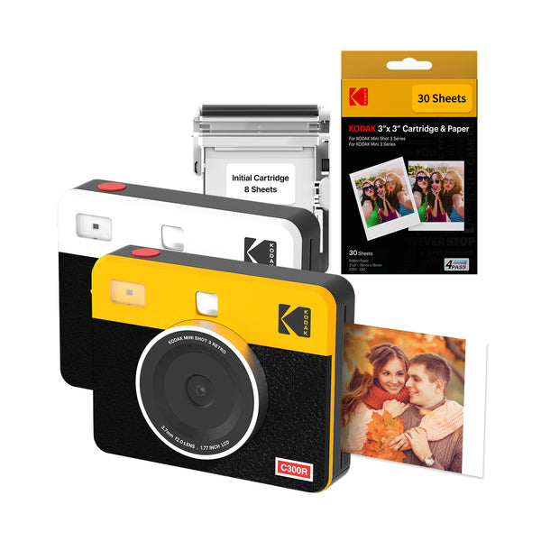 KODAK Mini Shot 3 Retro インスタントカメラ　3点 Kodak Mini Shot 3 Retro (C300R) | Best Instant 3x3” Bluetooth