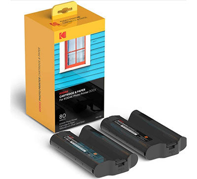 4x6 Inch Kodak Dock Plus and Dock Photo Printer Cartridge - 80 Pack - Kodak Photo Printer