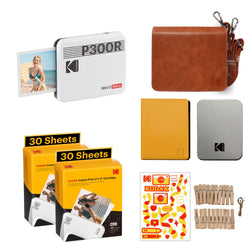 KODAK Mini 3 Retro 4PASS Portable Photo Printer (3x3 inches) + 68 Sheets Gift Bundle